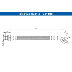 Brake Hose ATE 24.5133-0311.3 OE Ref 1436637
