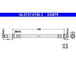 Brake Hose ATE 24.5137-0190.3