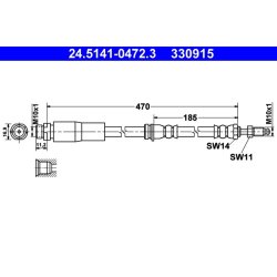 Brake Hose ATE 24.5141-0472.3