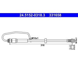 Brake Hose ATE 24.5152-0318.3 OE Ref 8W0611708D