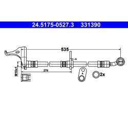 Brake Hose ATE 24.5175-0527.3 OE Ref 01465TF0010