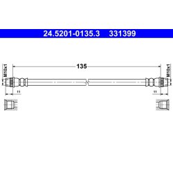 Brake Hose ATE 24.5201-0135.3 OE Ref 462100003R