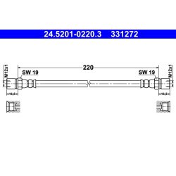 Brake Hose ATE 24.5201-0220.3 OE Ref 0004287135
