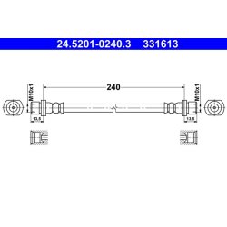 Brake Hose ATE 24.5201-0240.3 OE Ref 9094702C49