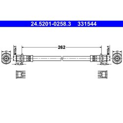 Brake Hose ATE 24.5201-0258.3 OE Ref 9094702G20