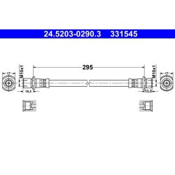 Brake Hose ATE 24.5203-0290.3 OE Ref 9094702G18