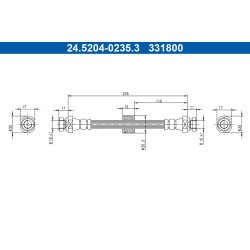 Brake Hose ATE 24.5204-0235.3 OE Ref 4650B231