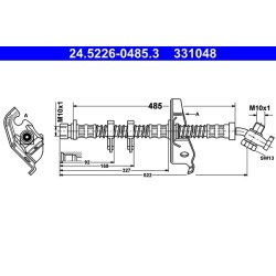 Brake Hose ATE 24.5226-0485.3 OE Ref SHB101180