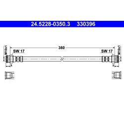 Brake Hose ATE 24.5228-0350.3 OE Ref 7704001932