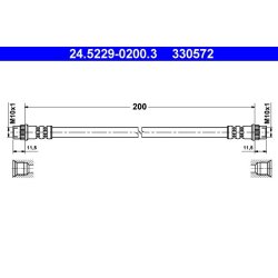 Brake Hose ATE 24.5229-0200.3 OE Ref 4409165