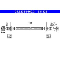 Brake Hose ATE 24.5235-0160.3 OE Ref 9094702E31