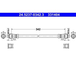 Brake Hose ATE 24.5237-0342.3 OE Ref A1684280235