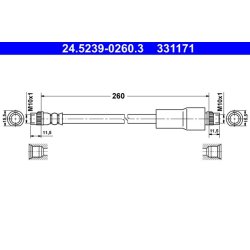Brake Hose ATE 24.5239-0260.3 OE Ref 4806H1
