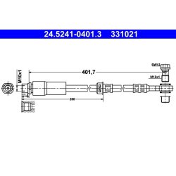 Flexible de frein ATE 24.5241-0401.3 pour FIAT CROMA OE 51759919