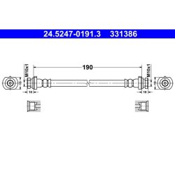 Brake Hose ATE 24.5247-0191.3 OE Ref 46210JG011