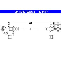 Brake Hose ATE 24.5247-0236.3 OE Ref MN116236