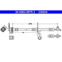 Brake Hose ATE 24.5263-0575.3 OE Ref 9094702C78