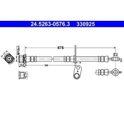 Brake Hose ATE 24.5263-0576.3 OE Ref 9094702C77
