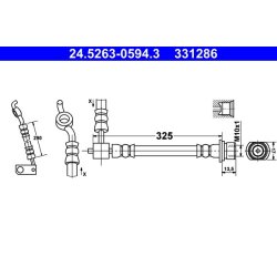 Brake Hose ATE 24.5263-0594.3 OE Ref 9094702C76