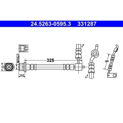 Brake Hose ATE 24.5263-0595.3 OE Ref 9094702C75