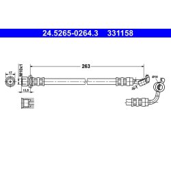 Brake Hose ATE 24.5265-0264.3 OE Ref 9094702C16