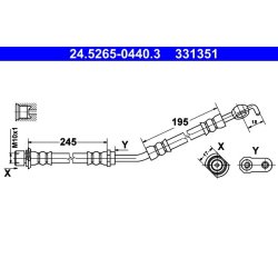 Brake Hose ATE 24.5265-0440.3 OE Ref 9094702E08
