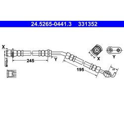 Brake Hose ATE 24.5265-0441.3 OE Ref 9094702E07