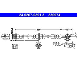 Flexible de frein ATE 24.5267-0391.3 pour NISSAN PRIMERA OE 46210-2F002