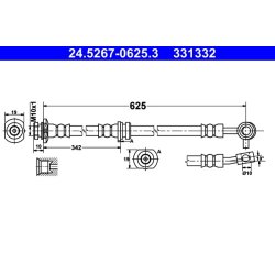 Brake Hose ATE 24.5267-0625.3 OE Ref 46210JG01B