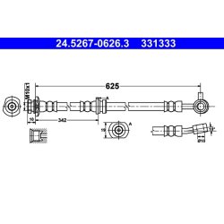 Brake Hose ATE 24.5267-0626.3 OE Ref 46210JG01A
