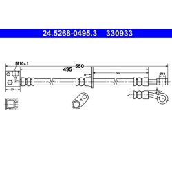 Brake Hose ATE 24.5268-0495.3 OE Ref 01465SAAG01