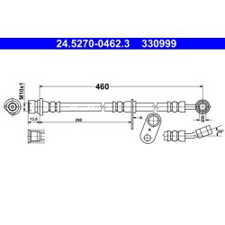 Flexible de frein ATE 24.5270-0462.3 pour HONDA ACCORD OE 01466-SEA-E00