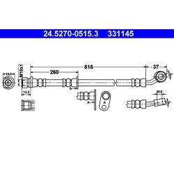 Brake Hose ATE 24.5270-0515.3 OE Ref 01465SNAA02