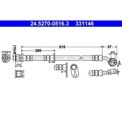 Brake Hose ATE 24.5270-0516.3