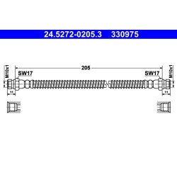 Brake Hose ATE 24.5272-0205.3 OE Ref 587381C000