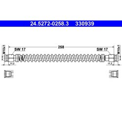 Brake Hose ATE 24.5272-0258.3 OE Ref 587371C000