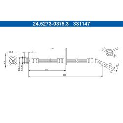 Brake Hose ATE 24.5273-0375.3 OE Ref 5155079J00