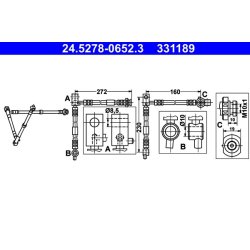 Flexible de frein ATE 24.5278-0652.3 pour NISSAN PRIMERA OE 46210-AV720