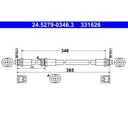Brake Hose ATE 24.5279-0346.3 OE Ref 5159060B00