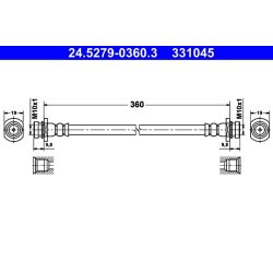 Flexible de frein ATE 24.5279-0360.3 pour SUZUKI JIMNY OE 51560-81A00