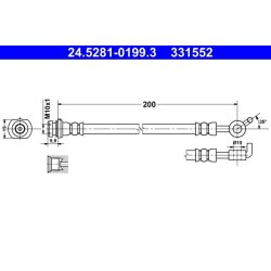 Brake Hose ATE 24.5281-0199.3 OE Ref 462101KA0C