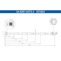 Brake Hose ATE 24.5281-0372.3 OE Ref 1773093