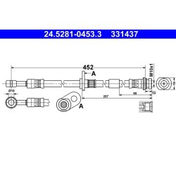 Brake Hose ATE 24.5281-0453.3 OE Ref 51550M68K00
