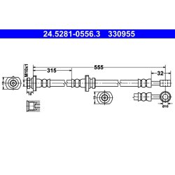 Brake Hose ATE 24.5281-0556.3 OE Ref 462100M310
