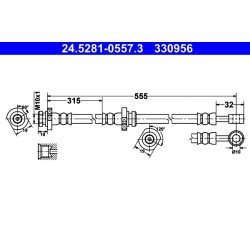 Brake Hose ATE 24.5281-0557.3 OE Ref 462104M41A