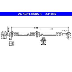 Brake Hose ATE 24.5281-0585.3 OE Ref 462108F801