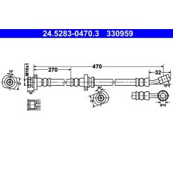 Brake Hose ATE 24.5283-0470.3 OE Ref 462100M010