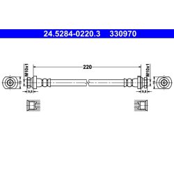 Brake Hose ATE 24.5284-0220.3 OE Ref 96320284