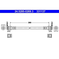 Brake Hose ATE 24.5285-0269.3 OE Ref D06143810E