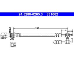 Brake Hose ATE 24.5288-0265.3